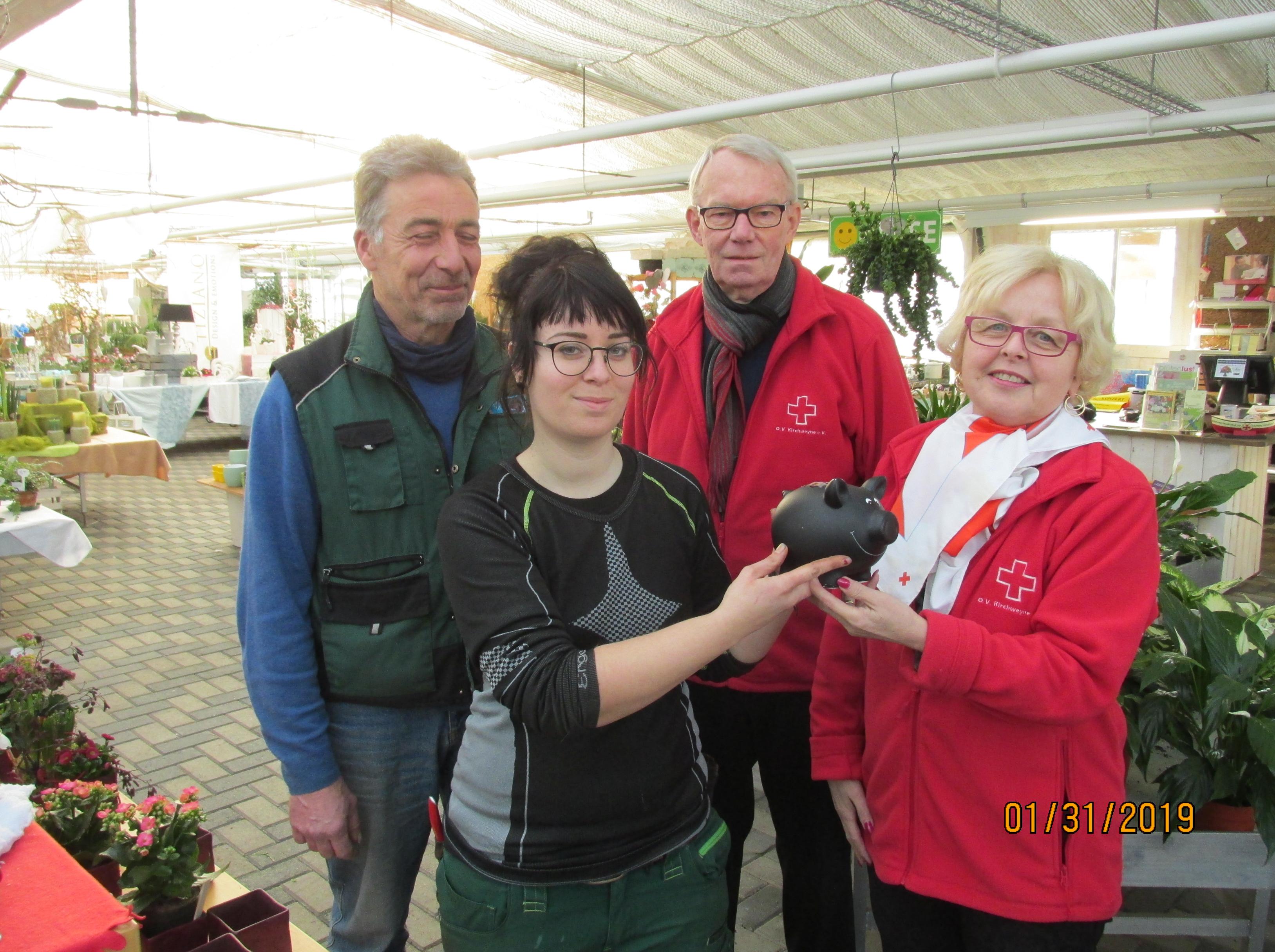 Spendenübergabe Blumen Bischoff 2019